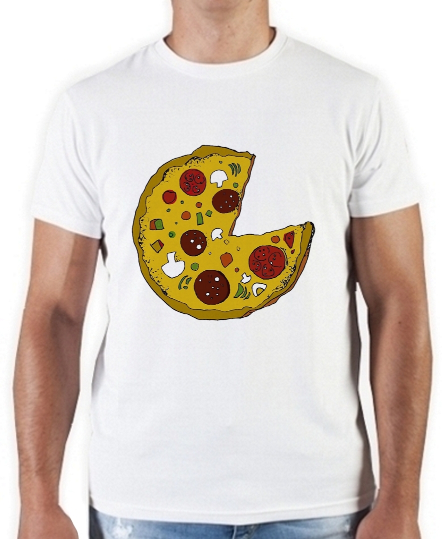Парные футболки Кусочек пиццы и мышонок