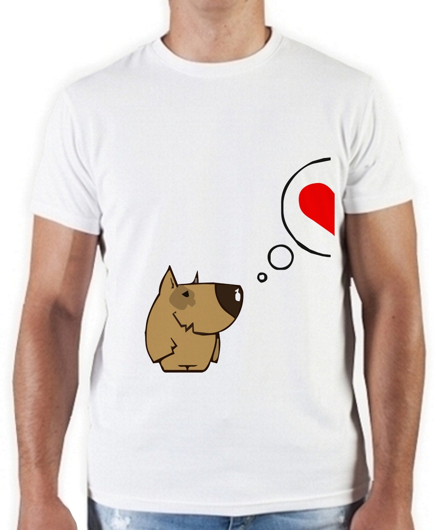 Парные футболки Влюбленные собачки