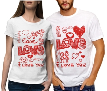 Парные футболки Надписи о любви